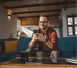 Homeowner relaxing after mortgage approval
