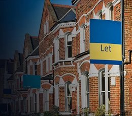 Let sign on a building facade