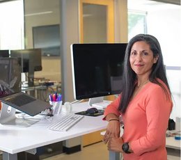 Self-employed professional working at a desk