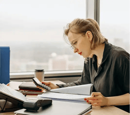 Customer reviewing mortgage options